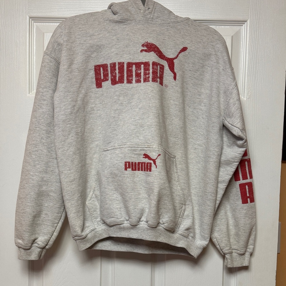 Puma Gray and Red Men's Sweater